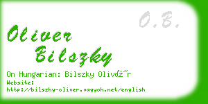 oliver bilszky business card